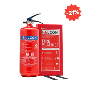 Office Set A (1 x 3kg AB Fire Extinguisher + 1 x 6'x6' Fire Blanket)