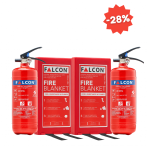 Twin Set B (2 x 2kg AB Fire Extinguisher + 2 x 6'x6' Fire Blanket)