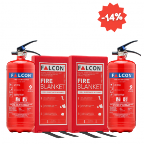 Office Set B (2 x 3kg AB Fire Extinguisher + 2 x 6'x6' Fire Blanket)