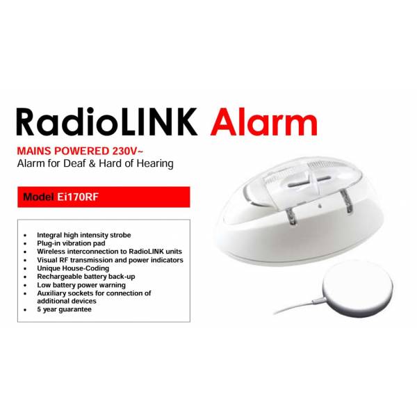 Radiolink Alarm Ei170RF for (Deaf & Hard of Hearing)