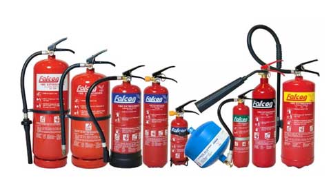 What are the types of fire extinguishers?
